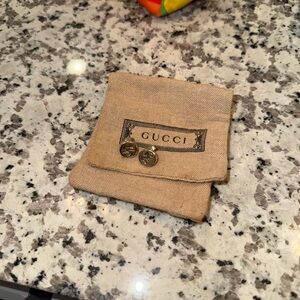 Gucci Silver Logo Stud Earrings